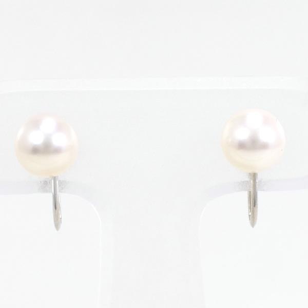 K14 14金 WG ホワイトゴールド イヤリング パール 総重量約1.5g ジュエリー 中古