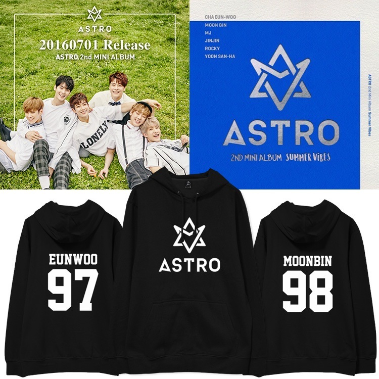 期間限定 2枚購入でカード1パスケース Astro アルバム Cha Yingyou パーカー スウェットシャツとベルベットの薄いプルオーバー男性と女性の春秋冬服