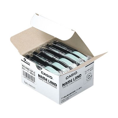 （まとめ） カシオ CASIO ネームランド NAME LAND スタンダードテープ 3.5mm×8m 白／黒文字 XR-3WE 1個 〔×5 まとめ） カシオ(CASIO) NAME LAND（ネームランド） スタンダード