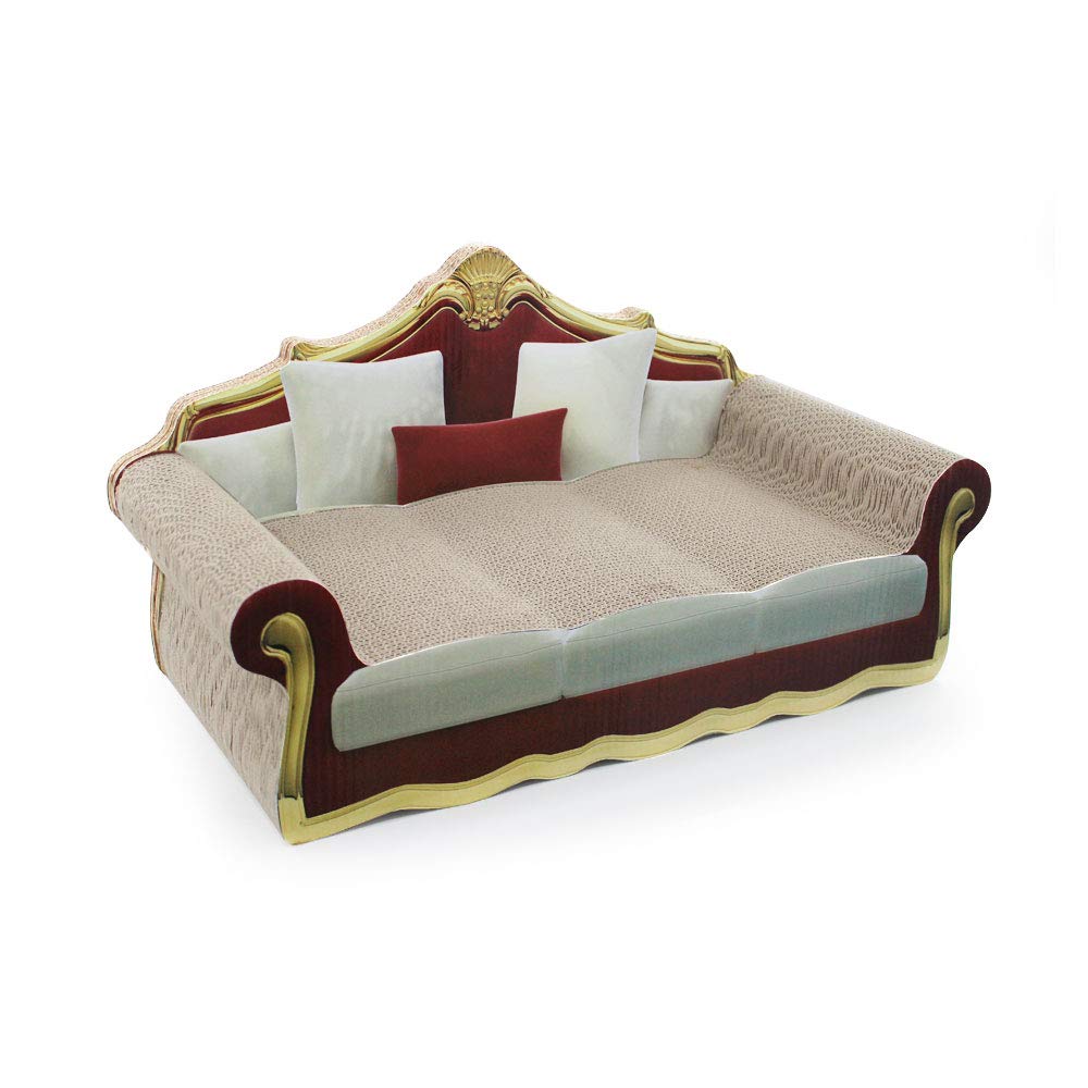 SONGWAY 猫 つめとぎ ダンボール 大型猫のつめとぎ 爪とぎ 爪研ぎ 猫爪とぎベッド ソファ型爪とぎ ペットソファ ペットベッド 強化ダンボール 高密度 猫ベッド スクラッチャー スクラッチボー