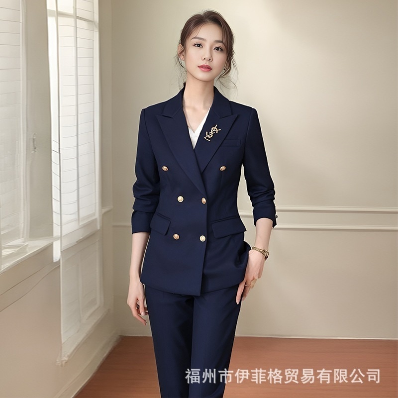 女性プロスーツスーツ春秋大学生面接フォーマルウェアシニアスーツジャケットオーバーオール小男