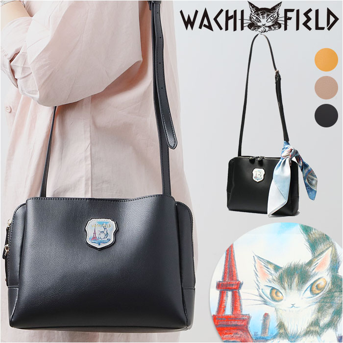 わちふぃーるど ショルダーバッグ 通販 WACHI FIELD WTGC-02 バッグ ショルダーバック 猫のダヤン グッズ レディース 斜め掛け バック 斜めがけ フェイクレザー 合皮 合成皮革 軽