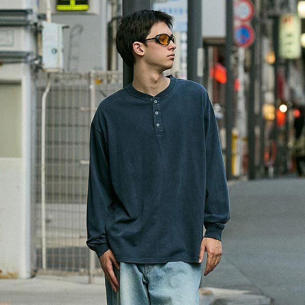 アーバンヘリテージヘンリーネックロゴ長袖TシャツFLT718 / 3color M 6,266円
