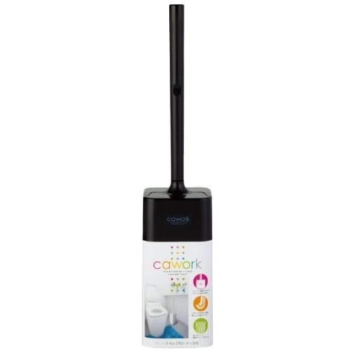 日本製 japan カワーク トイレブラシ/ケース付 （ブラック）[xまとめ買い12] 3341