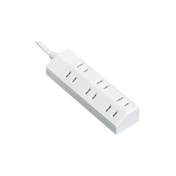 (まとめ) パナソニック ザ・タップマルチ2P・6個口 ホワイト 1.0m WHA2916WKP 1個 (×10セット)