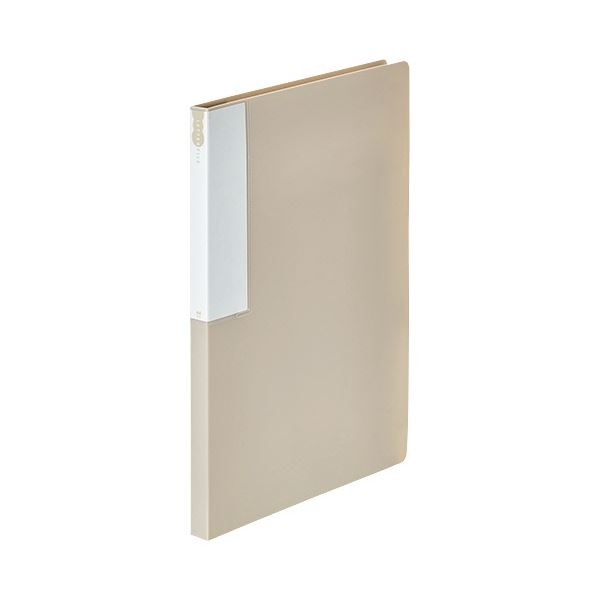 （まとめ） TANOSEEレターファイル（リサイクルPP） A4タテ 120枚収容 背幅18mm グレージュ 1セット（10冊） [x3セット]