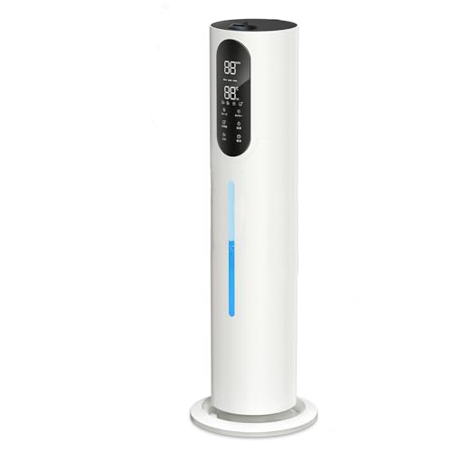 加湿器 大容量 8.0L タワー式【2024新版吹出し口360回転】アロマ 上から給水 超音波加湿器 最大48時間連続稼働 12時間切タイマー 3段階加湿量 加湿器 空気清浄 UV除菌付 湿度センサ