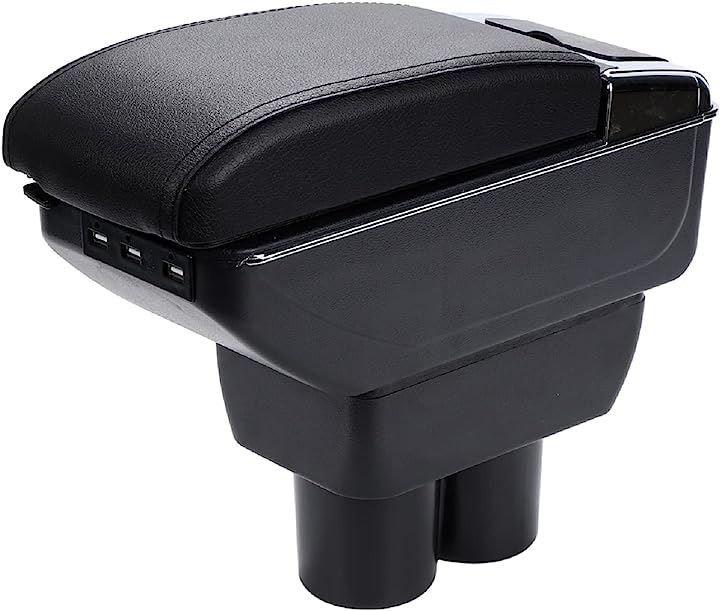 スズキ ジムニー アームレスト コンソールボックス 純正ホルダー対応 JB23 JB33 JB43 JB64 JB74 ドリンクホルダー 灰皿 USBポート付( ブラック)