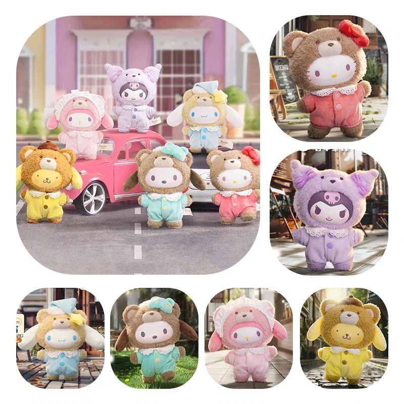 【公式正規品】TOP TOY サンリオキャラクターズ ラテ 搪胶×ぬいぐるみ ブラインドボックス キーホルダー ぬいぐるみチャーム クロミ ハローキティ シナモロール ギフト