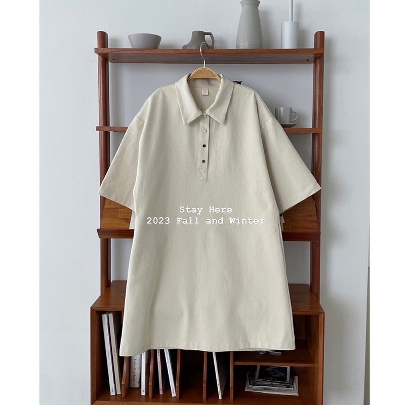 コートミニワンピース korean style cotton dress