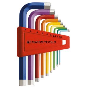 PB SWISS TOOLS 210H-10RB ホルダー付レインボーレンチセット(パックナシ)