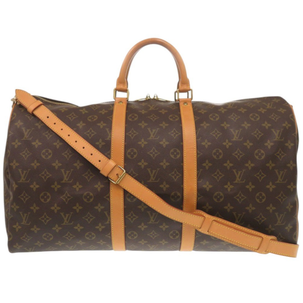 キーポルバンドリエール55 モノグラム M41414 ボストンバッグ モノグラムキャンバス/モノグラム ブラウン LV 0741【中古】 メンズ