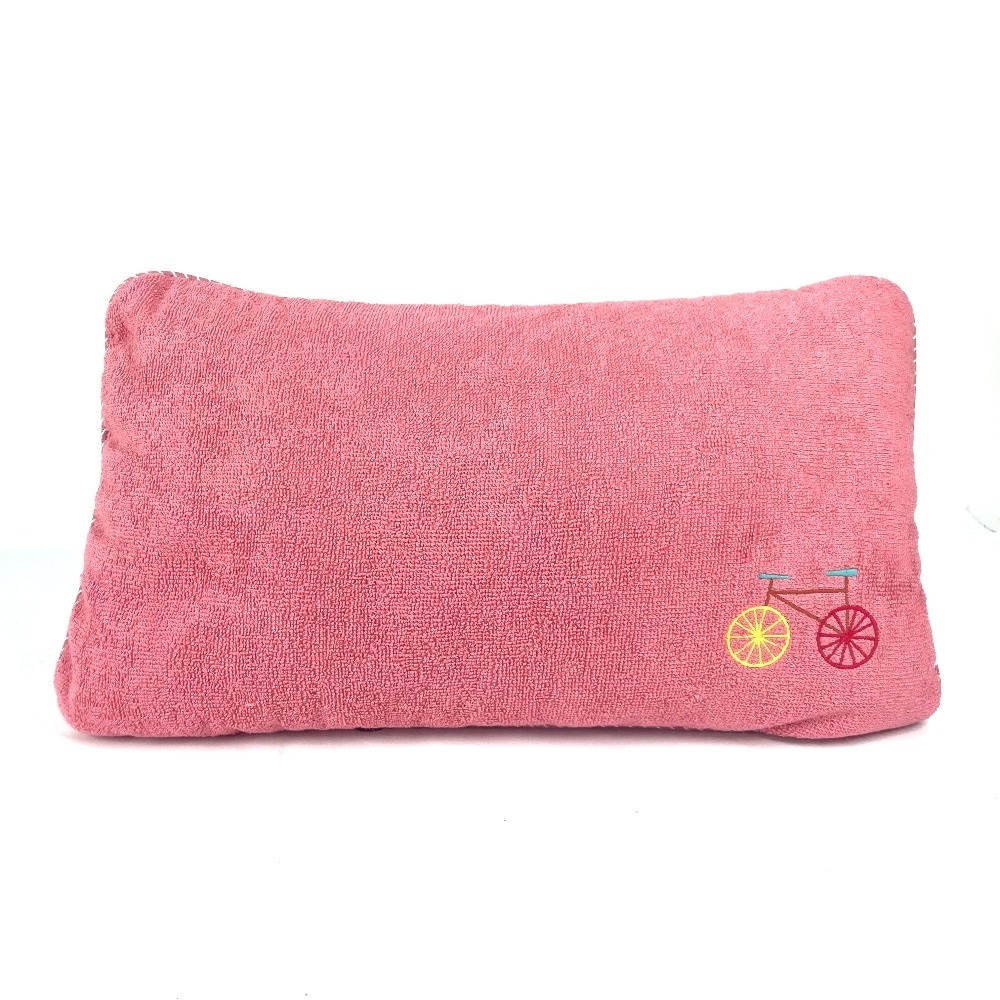 クッション H103757M 01 ビーチクッション カバン ピロー 枕 インテリア コットン ローズ・フランボワーズ ピンク