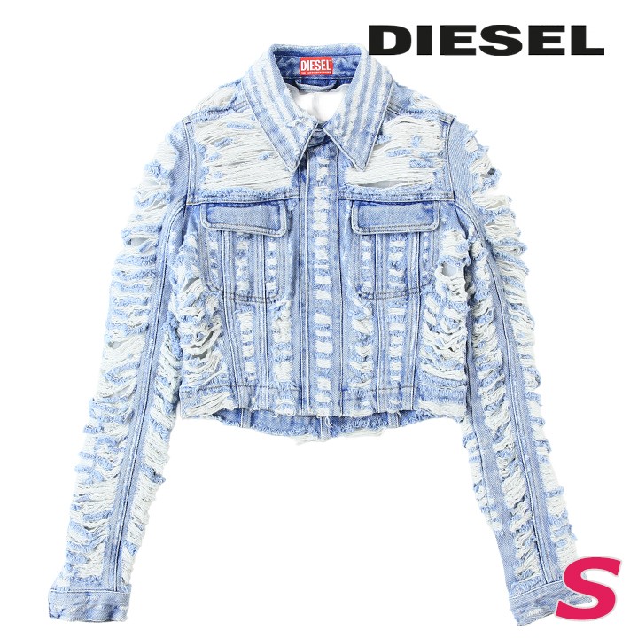 デニムジャケット レディース DE-SLIMMY-FSC デストロイダメージ加工 スリムフィット die-l-o-g4-403