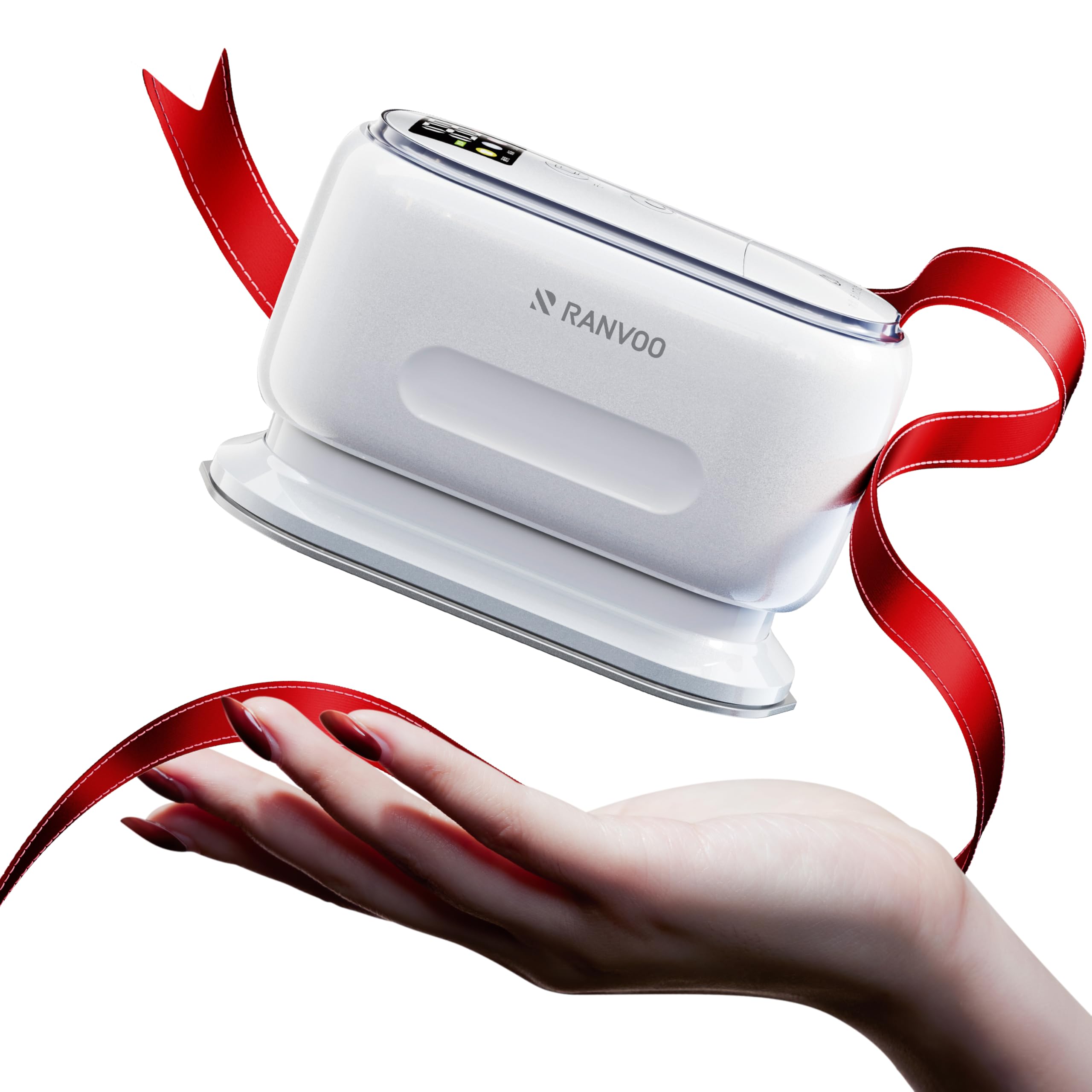 【Poco ceポコチェ掲載2025年最軽量設計】RANVOO アイロン スチームアイロン 10秒立ち上がり 360パワフルスチーム シワ伸ばし かけたまま スマートAIセンサー 4モード切替 自