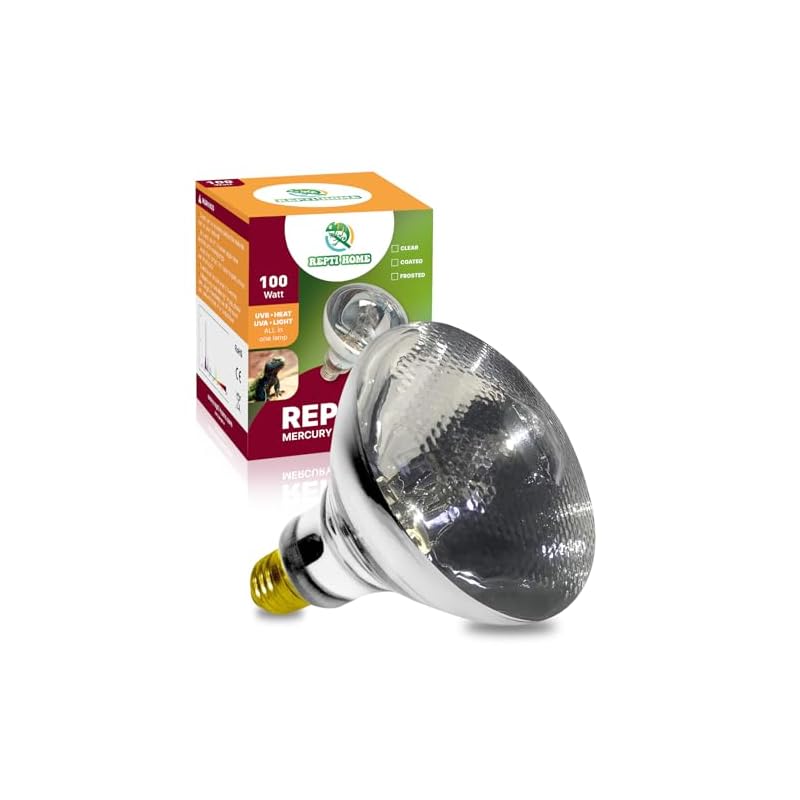 REPTI HOME UVA UVB 爬虫類ライト ソーラーグロー UV 100Wフルスペクトル蒸気ヒートランプ バスキングライト 紫外線ライト 爬虫類 自然太陽光を再現 健康を促進 亀トカゲカナ