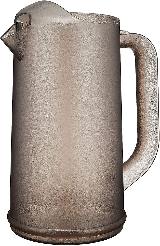 （まとめ買い）本間冬治工業 ポリカーボ BKワンボディーピッチャー 1.3L スモークブラウン [x3]お茶用品