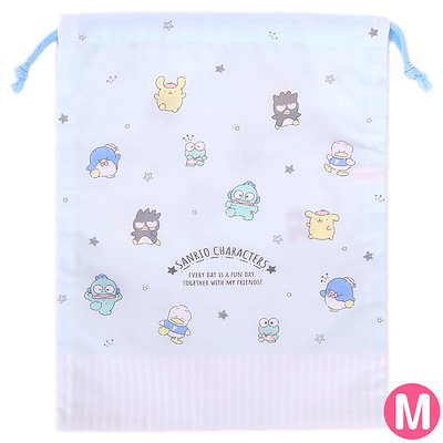 他サイト： サンリオキャラクターズ 巾着 巾着袋 M 日本製 星 子供 子ども キッズ 入園 入学 サンリオ sanrio キャラクターの商品画像