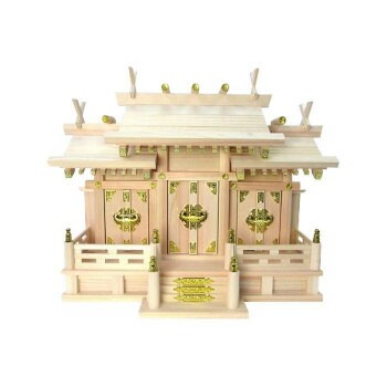 神棚の里 神棚 屋根違い三社 小 桧 11,931円