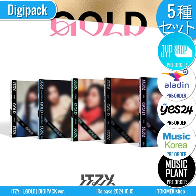 ONLINE特典+ Digipack ver. [5種SET] ITZY アルバム [GOLD] /チャート反映 +Shop Gift
