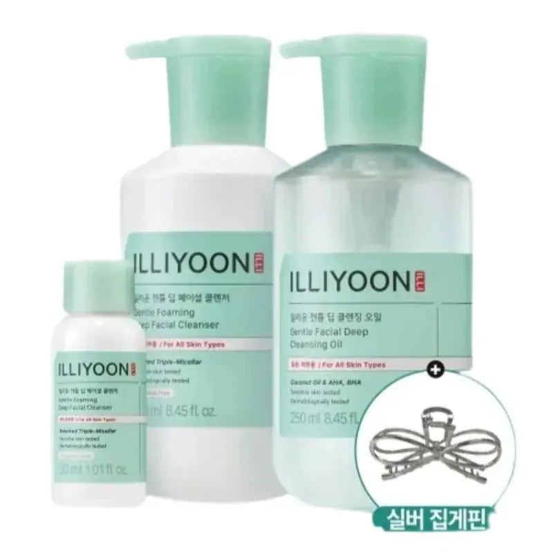 [25SS/新作](+ヘアピン贈呈)ジェントルディープ フェイシャルクレンザー 250ml+クレンジングオイル 250ml+クレンザー30ml 企画セット