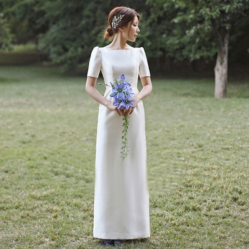 パーティードレス2024大人気 新作 高級感 気質 ワンピース 花嫁ロングドレス 結婚式ワンピース 結婚式 ドレス ウェディングドレス 白 ロングドレス 韓国ファッション37