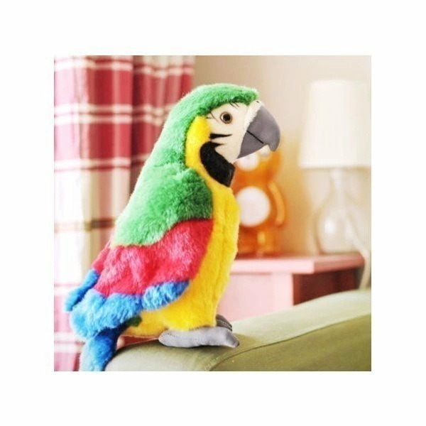 【激安開催！】オウム型ロボット ロボットペット 26センチ 話すかわいいオウム 手を振る 翼 ぬいぐるみ オウムのおもちゃ かわいい 子供のギフト ZMB122