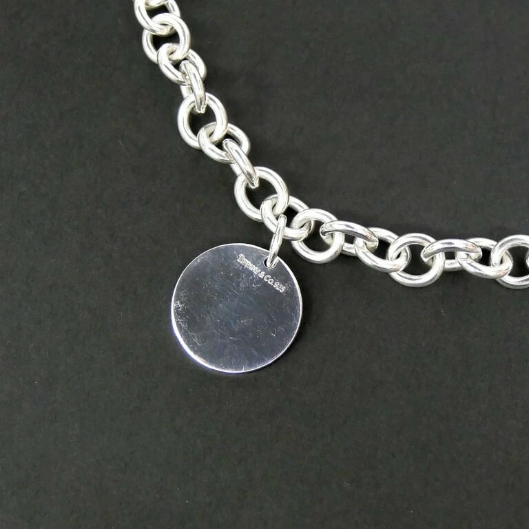 ティファニー TIFFANY&Co. ネックレス ラウンドタグ /シルバー/SV925【中古】(69220)