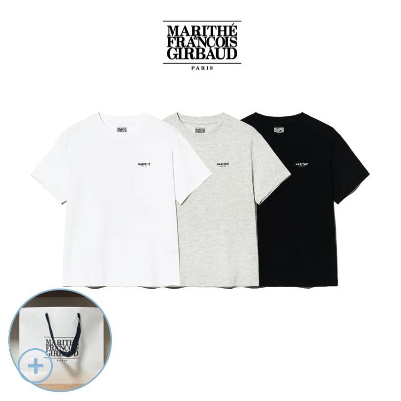 [MARITHE FRANCOIS GIRBAUD] 3PACK SMALL REGULAR LOGO TEE mix ユニセックス Tシャツ / 新登場 / 在庫限り/ ショッピングバッグ付き [3