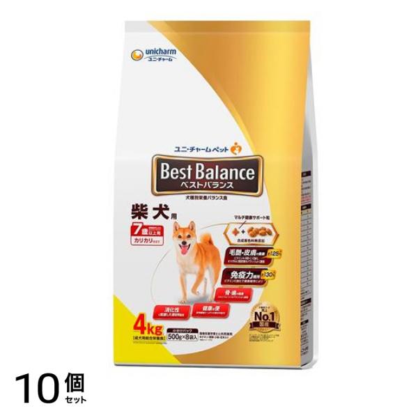 ベストバランス カリカリ仕立て 柴犬用 7歳以上用 4kg 10個セット