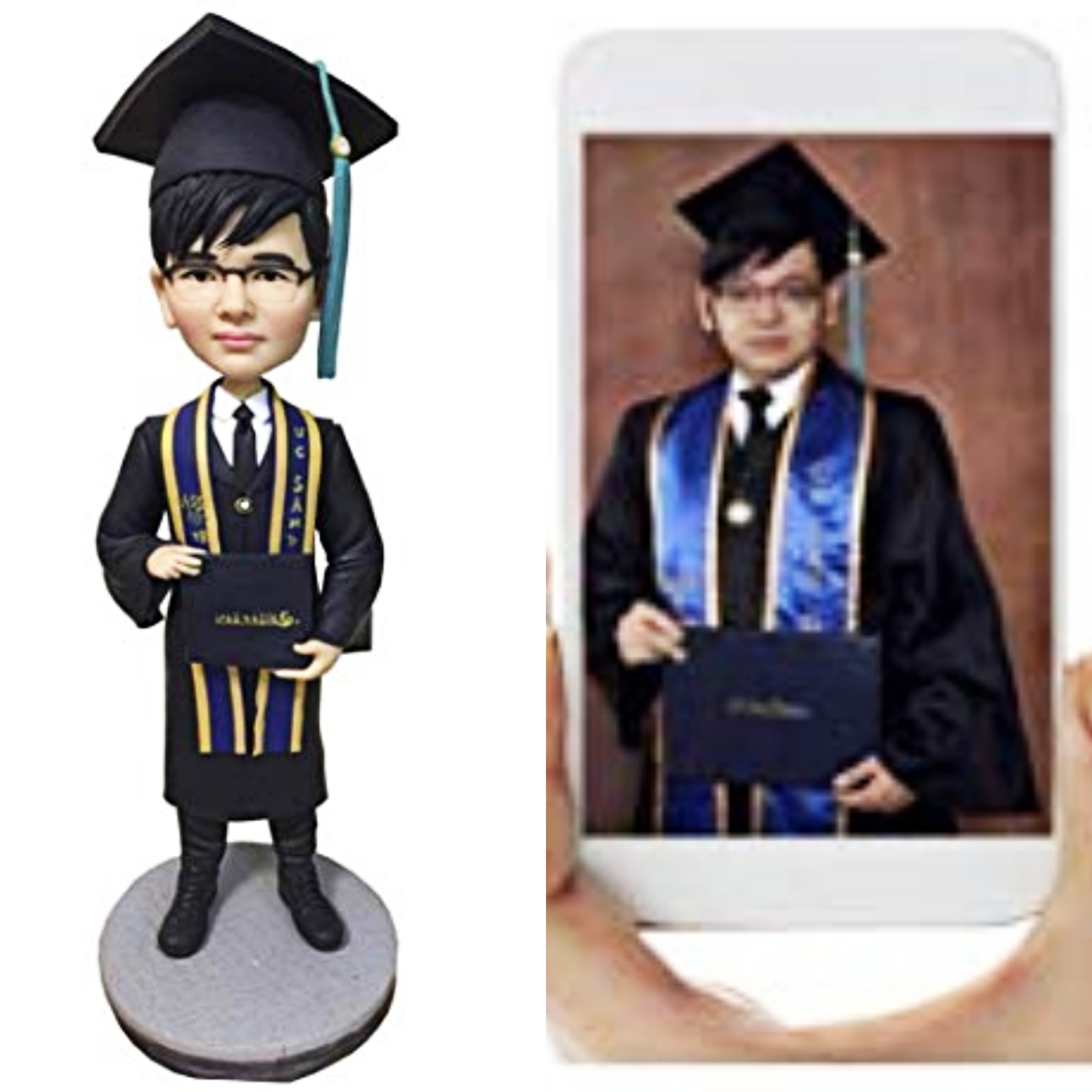 【オーダーメイド】3D肖像画 似顔絵 人形 フィギュア 彼氏 彼女 誕生日 ケーキトッパー 記念日 カップル 友達 プレゼント