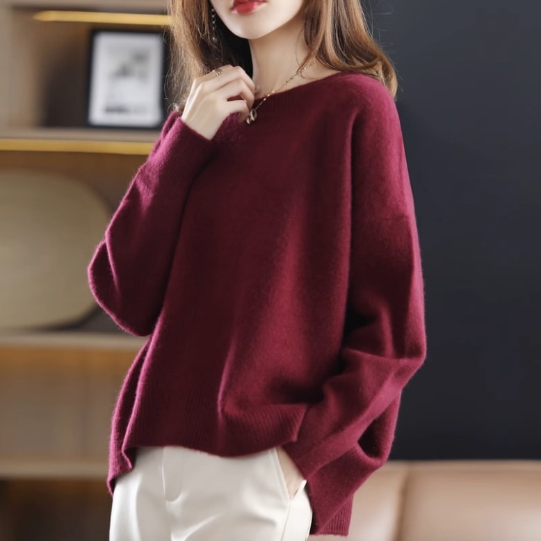 トップス セーター レギュラー丈 袖あり 長袖 ラウンドネック 襟なし ルーズ もこもこ ふわふわ プルオーバー ウール 大人可愛い きれいめ シンプル カジュアル 大人 上品 お洒落 レトロ 5,560円