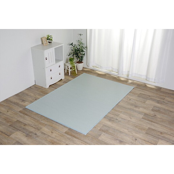 1330540123608 シャビー 長方形 GN 130×185 グリーン 竹ラグ メーカー直送