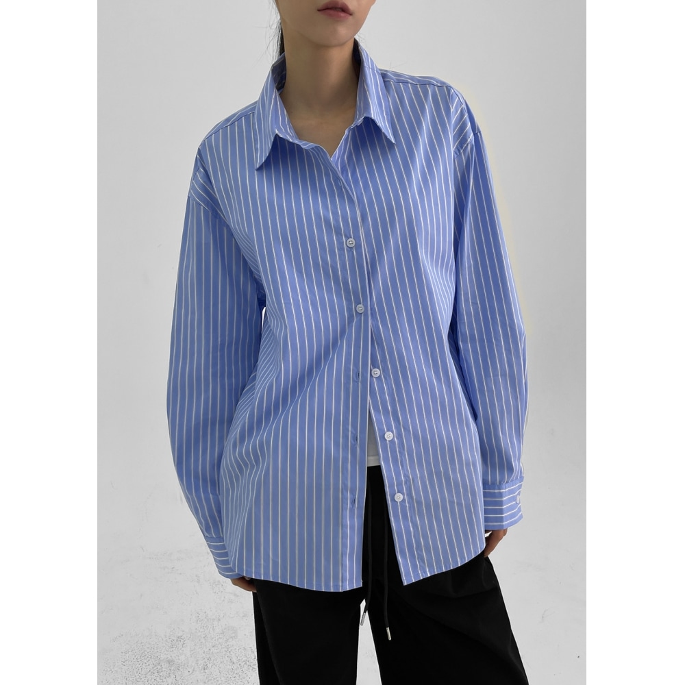 ブラックアップ [秋新品] [製] ピックマンストライプルーズフィットシャツ 6,545円