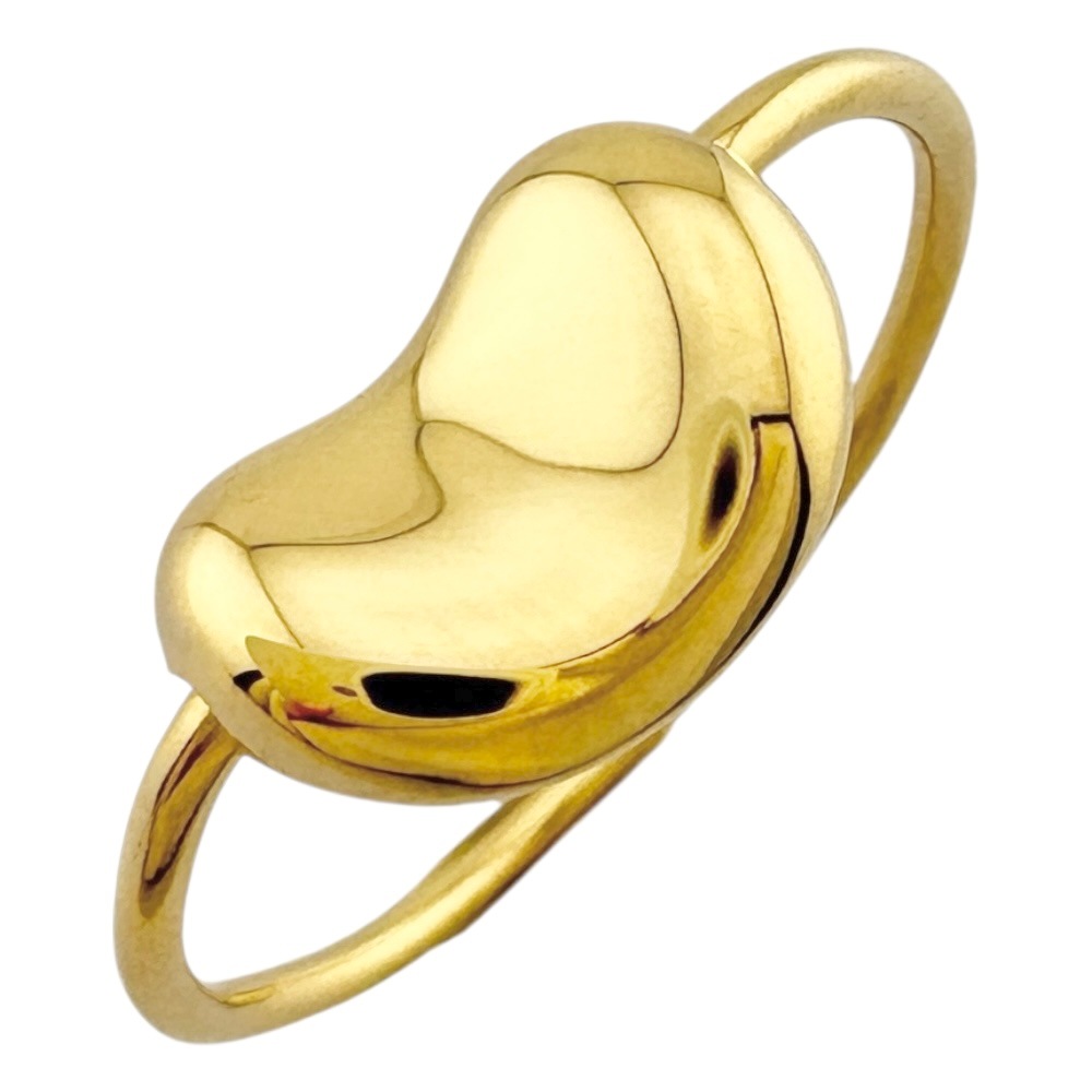 ティファニー ビーン リング 指輪 8.5号 18金 K18イエローゴールド TIFFANY&Co. 中古 美品