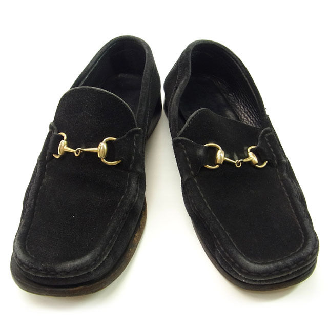 ローファー ＃35　1/2 ビット金具 ビットモカシン ブラック 中古