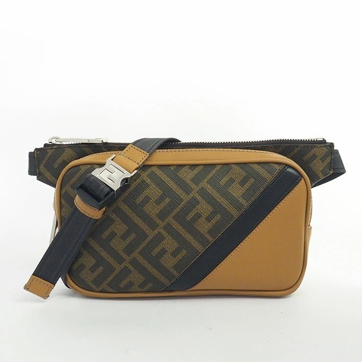 【美品】フェンディ ALKA　ベルトバッグ FF柄 DIAGONAL メンズ 【ボディバッグ・ウエストポーチ】