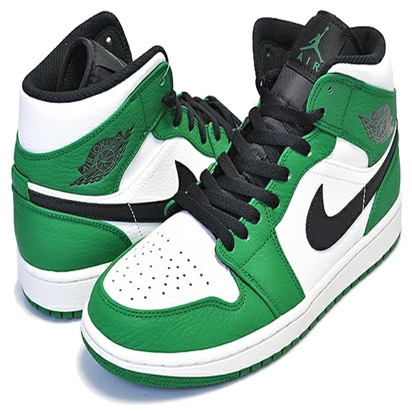 エアジョーダン 1 ミッド 852542-301 パイングリーン セイル ブラック