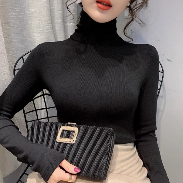 レディース トップス ロンT 長袖 袖あり タートルネック 襟なし 綿 かわいい 大人可愛い シンプル カジュアル おしゃれ こなれ感 ナチュラル 無地 秋 冬 10代 20代 30代 ティーン
