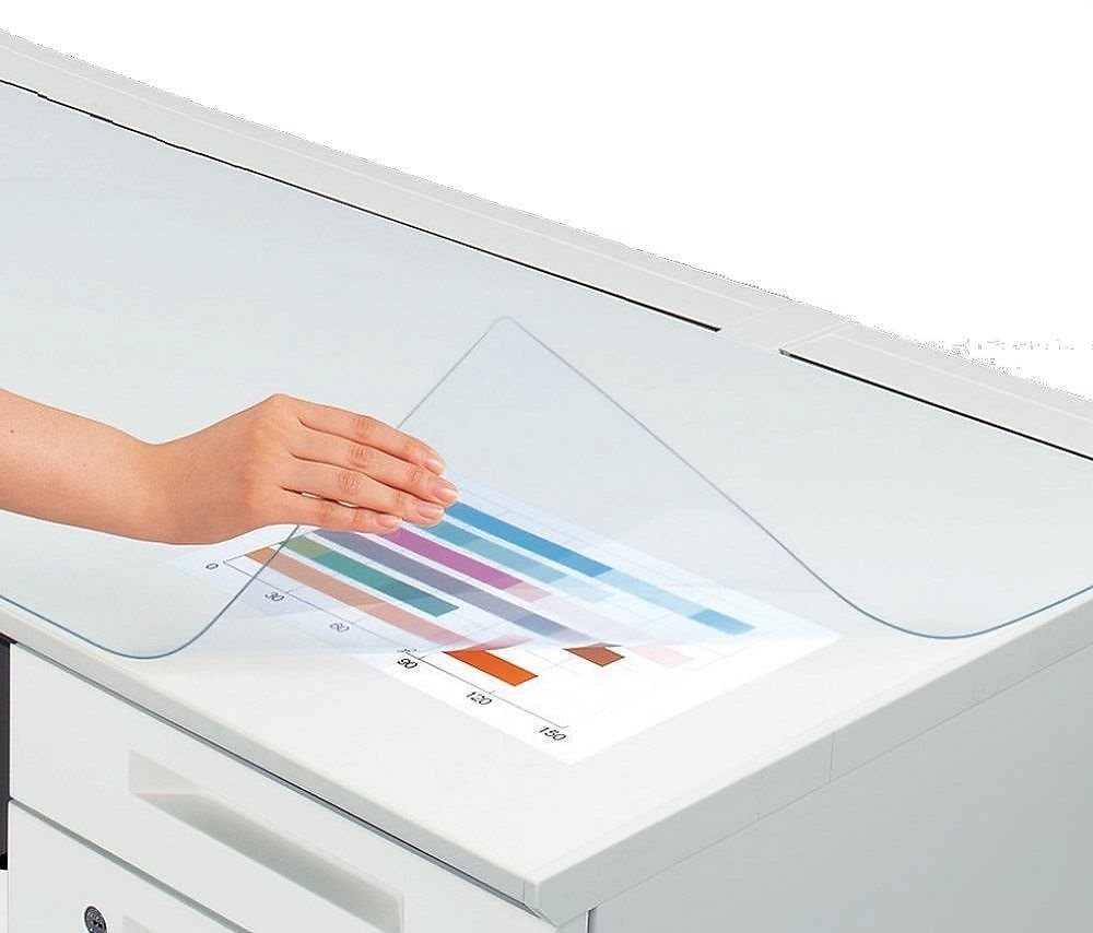 （まとめ買い）デスクマット 配線カバー対応 軟質 透明 下敷きなし マ-D907 [x3]