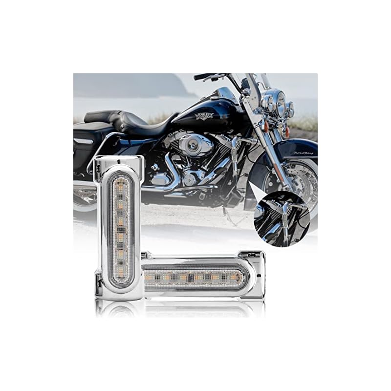 VOSICKY(ボスキー) オートバイ バイク 汎用 改装 用 LED ポジションランプ フォグランプ 補助ライト バンパ パイプに取り付ける 12V/24V 高輝度 低消耗 ２個セット （ シルバ