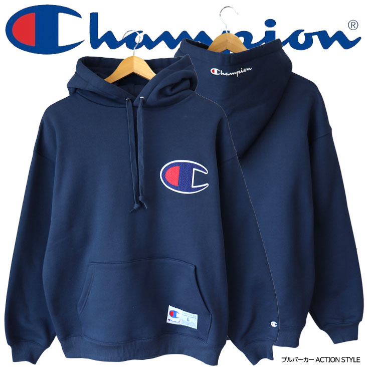 Champion チャンピオン プルパーカー ACTION STYLE ワンポイント パーカー BASIC プルオーバー フーデッドスウェットシャツ アクションスタイル C3-W129-370