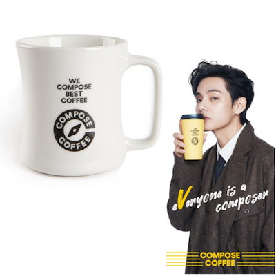 COMPOSE COFFEE マグカップ　BTS V カップホルダ　1枚 COMPOSE COFFEE マグカップ BTS V カップホルダ 1枚 - メルカリ