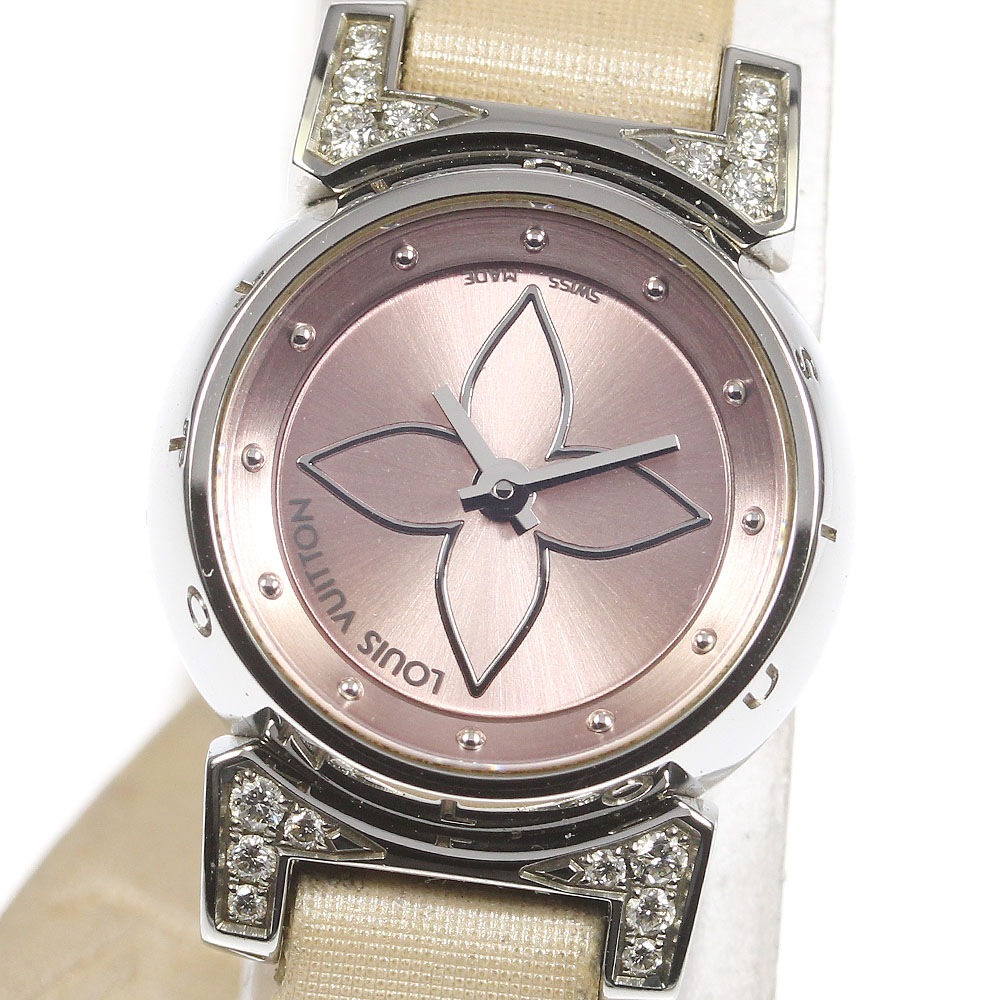 ルイヴィトン LOUIS VUITTON Q151P タンブール ビジュ トリプルコイルド ラグダイヤ クォーツ レディース _709663【中古】