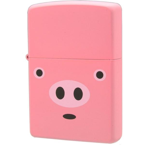 ZIPPO ジッポー ライター ブタ 63320198 アニマルシリーズ ピンク 豚 両面加工