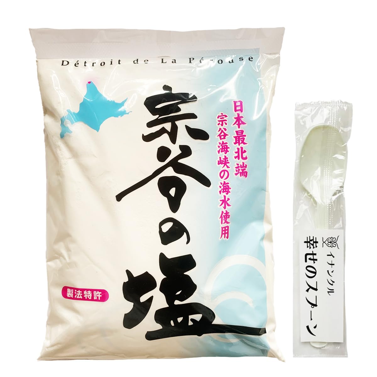 宗谷の塩 1kg イナンクル幸せのスプーン付き 北海道 塩