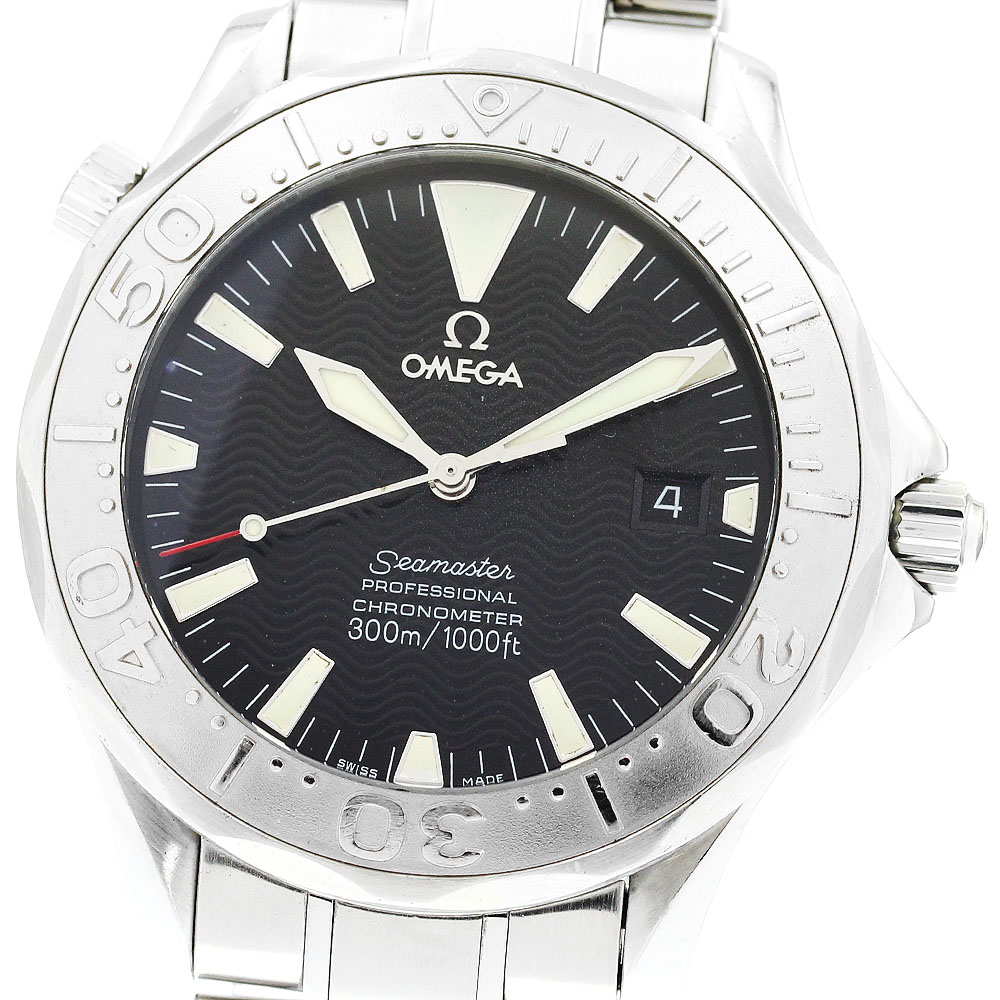オメガ OMEGA 2230.50 シーマスター300 WGベゼル 自動巻き メンズ 箱・保証書付き_881967【中古】
