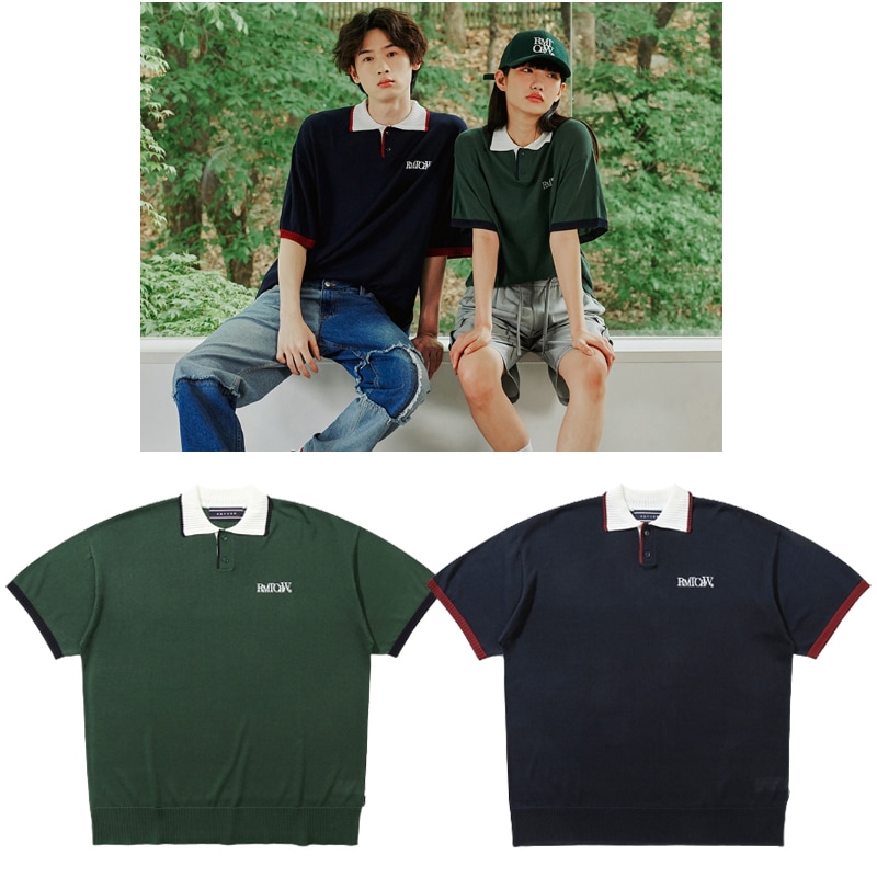 RMTC RECENT LOGO KNIT POLO 2色 人気商品 正規品 男女兼用