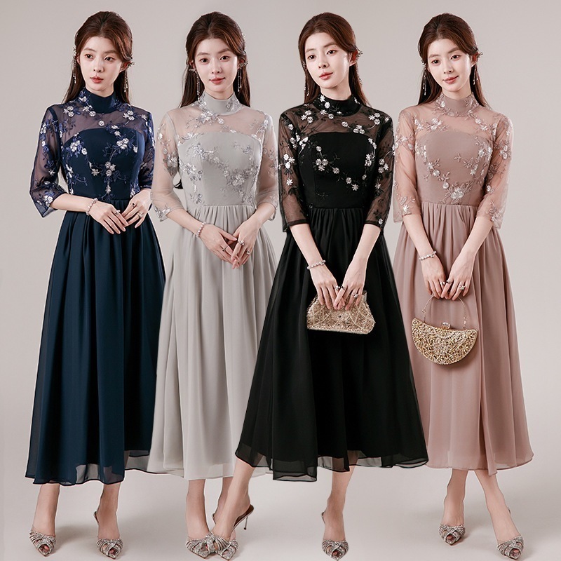 新作 シンプル ファッション エレガント同窓会発表会パーティー結婚式演奏会お呼ばれドレス