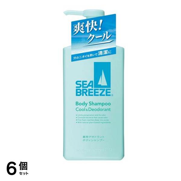ボディシャンプー クール&デオドラント ポンプ付本体ボトル 490mL 6個セット
